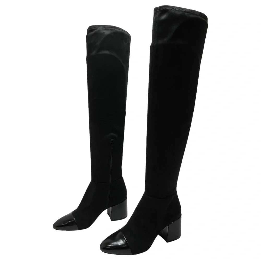 International Concepts Alvita OTK Faux Leather Suede Womens Boots 5M